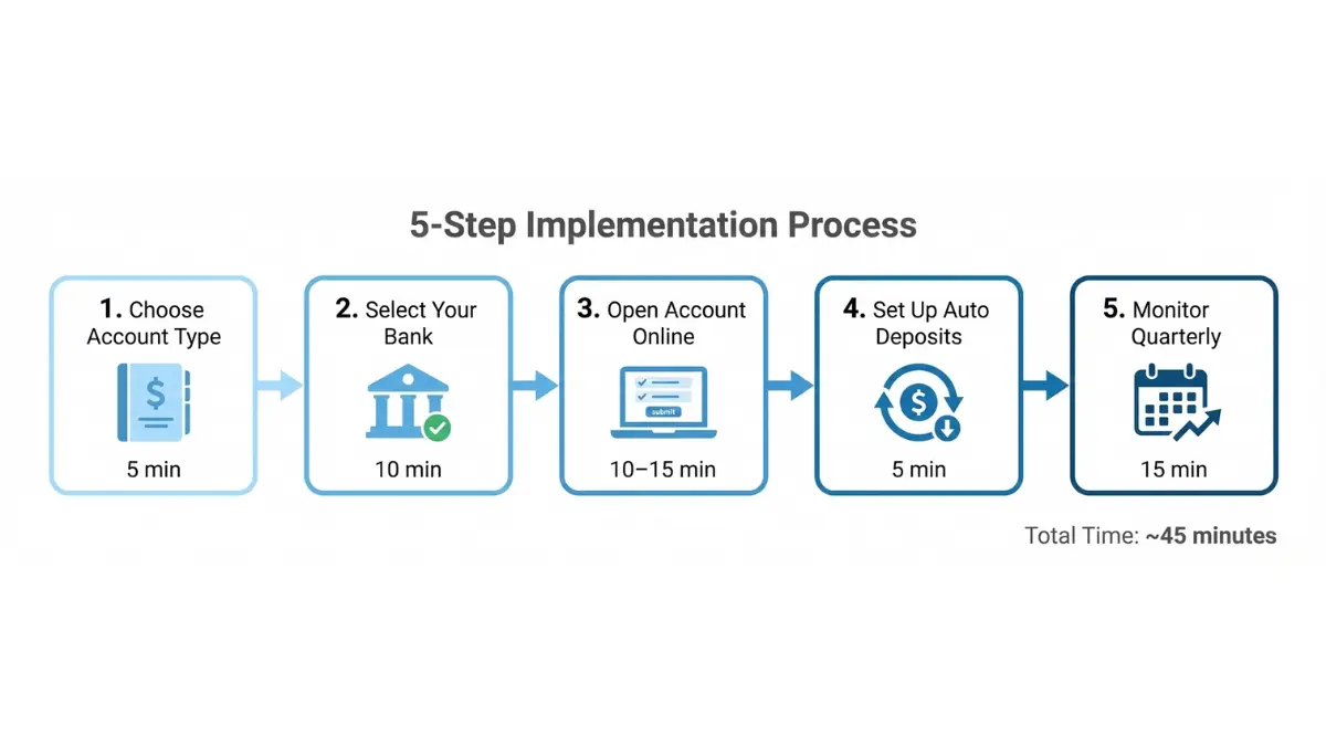 Compound Interest step-by-step implementation process for automated savings