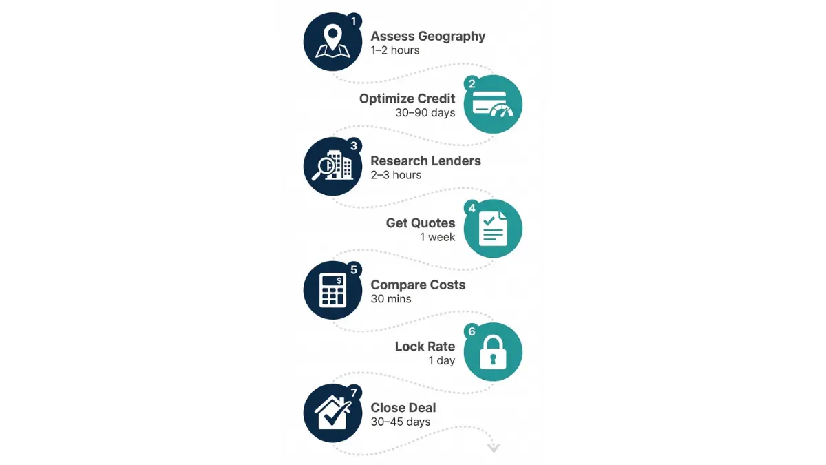 Mortgage Rate roadmap showing a step by step process to secure the lowest rate in 2026