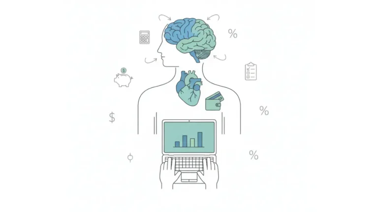 simple budget anatomy diagram showing brain planning, heart spending control, and hands executing a financial budget system