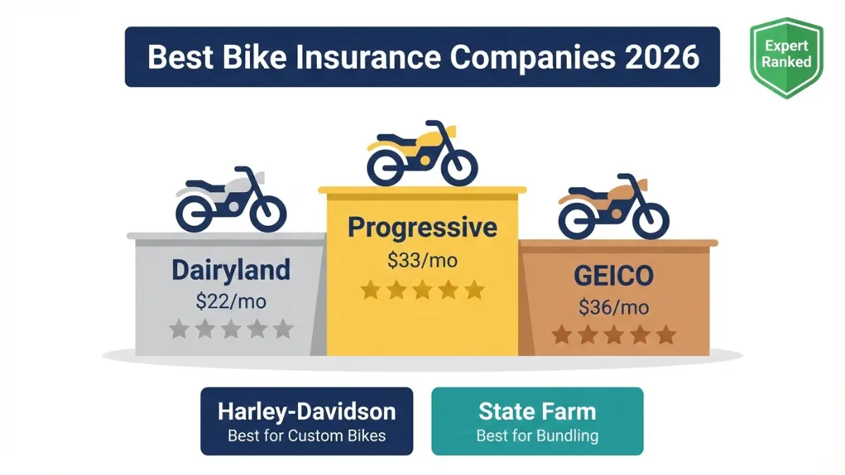 ranking of best providers for bike insurance companies in 2026
