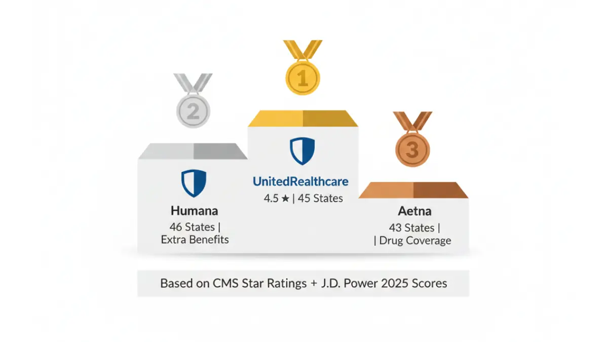 Top Medicare Advantage Plan providers ranked by star ratings and coverage availability