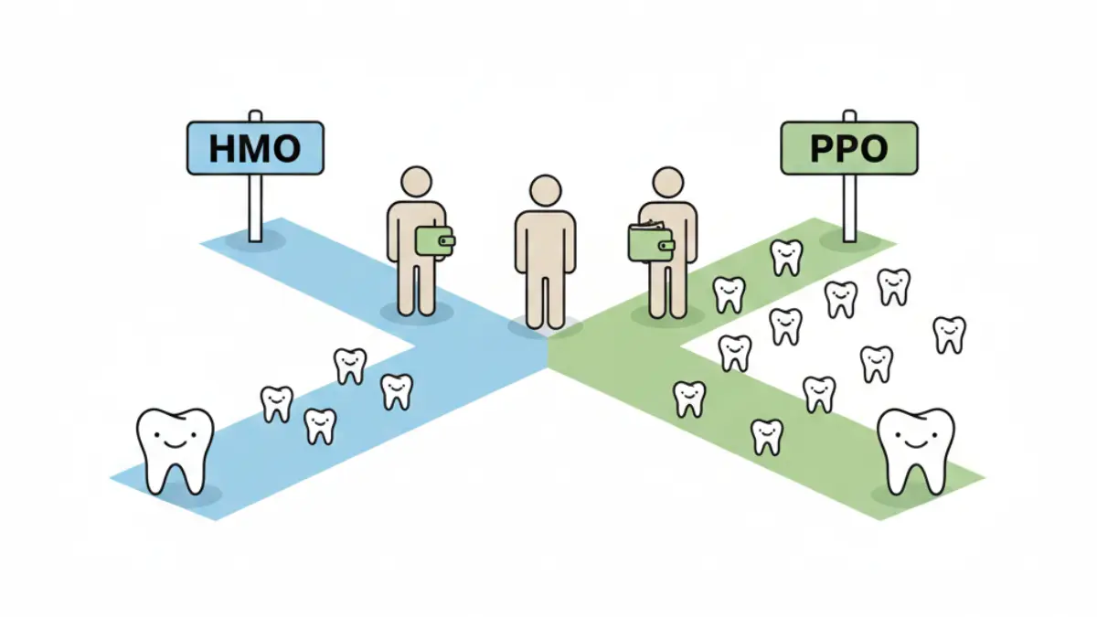 Choosing between HMO and PPO Dental Insurance plans based on budget and network