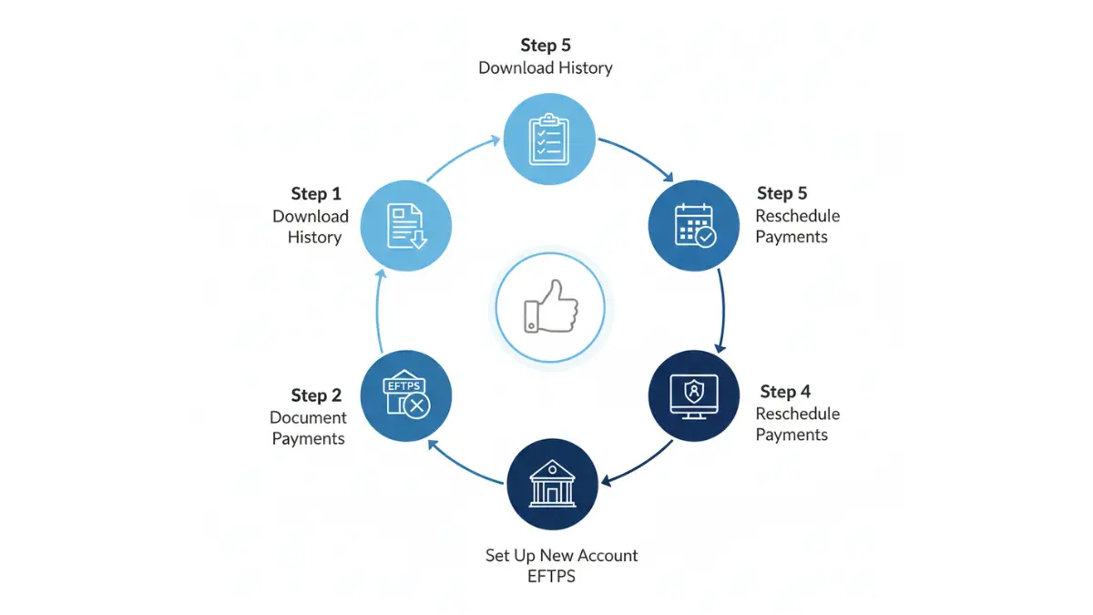 EFTPS five step transition process to IRS Direct Pay before September 2026 deadline
