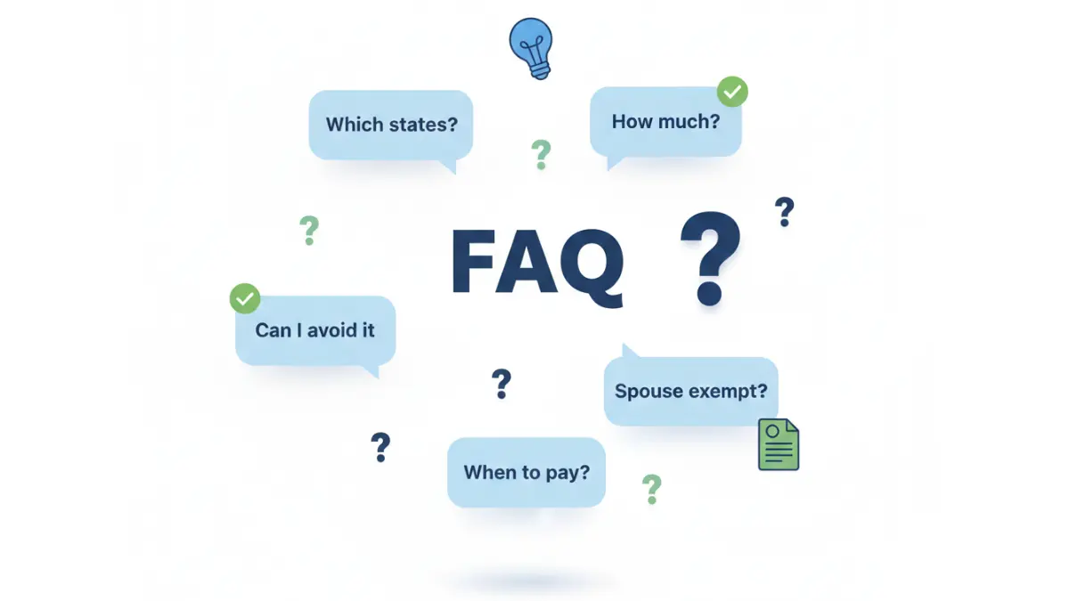 Inheritance tax FAQ questions illustrated showing common concerns about Inheritance Tax rules
