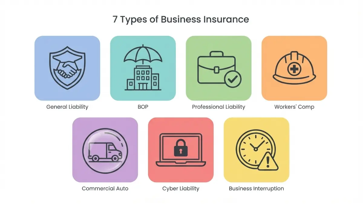 Seven essential types of Business Insurance coverage every company should consider