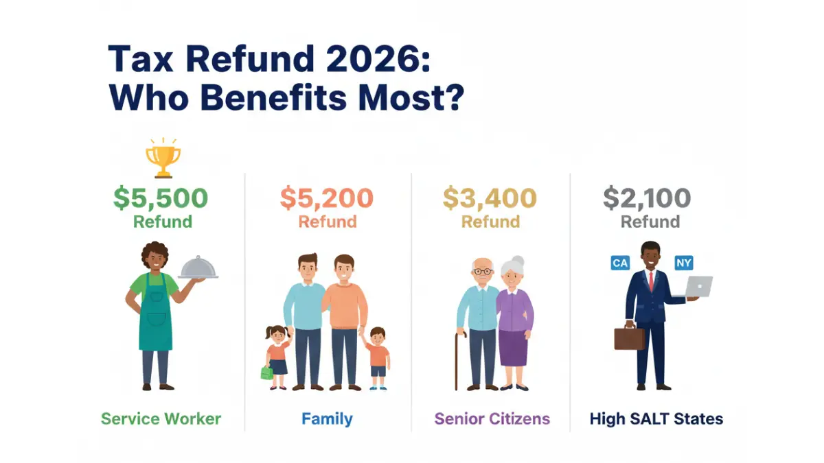 Tax Refund 2026 timeline showing e-file processing, IRS review, approval, and money received stages