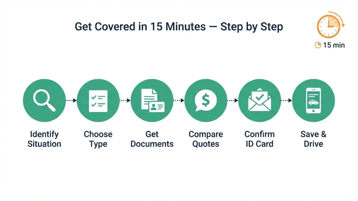 Temporary car insurance step by step process to get covered fast
