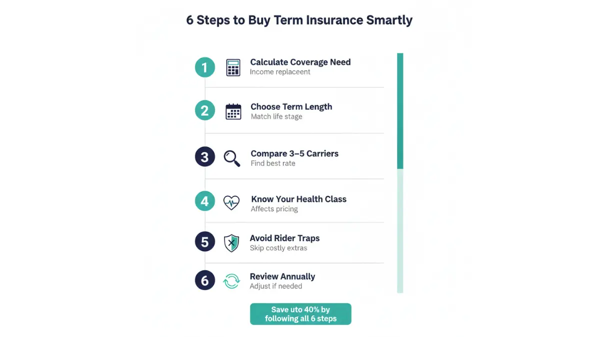 Six step checklist roadmap for choosing the right Term Insurance policy wisely