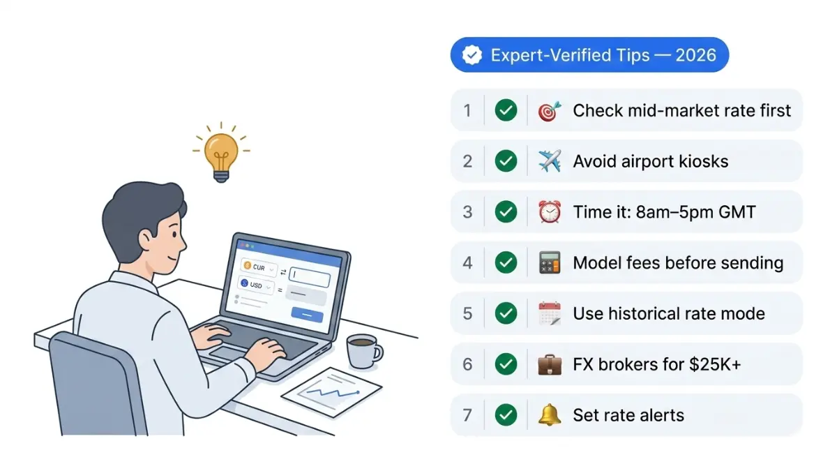 Currency Converter best exchange rate tips checklist 2026