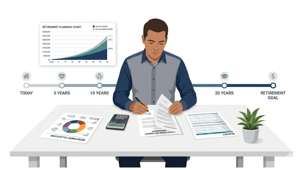 Lump Sum vs Structured Settlement financial planning illustration showing long-term investment analysis and retirement decision strategy