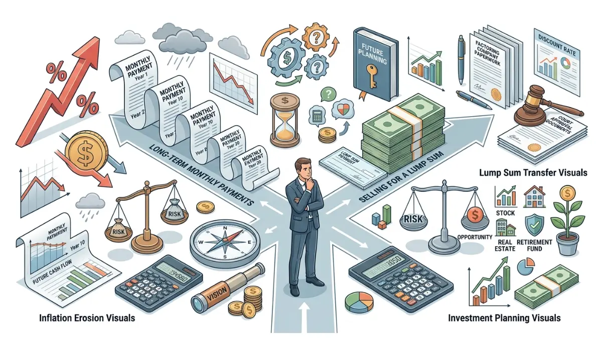 Inflation influencing the decision to sell or hold structured settlement payments for long-term financial security