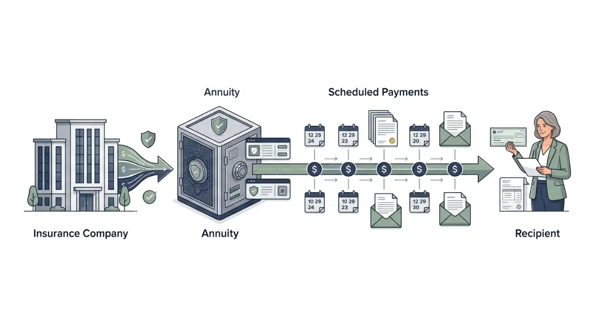 Structured Settlement Offer payment process funded through an annuity and scheduled income stream