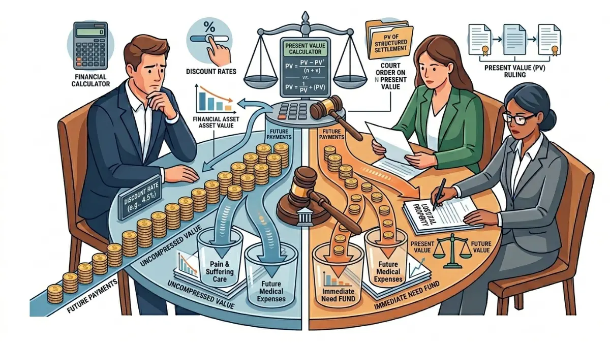 Structured Settlement in Divorce infographic explaining separate property versus marital property classification of settlement payments