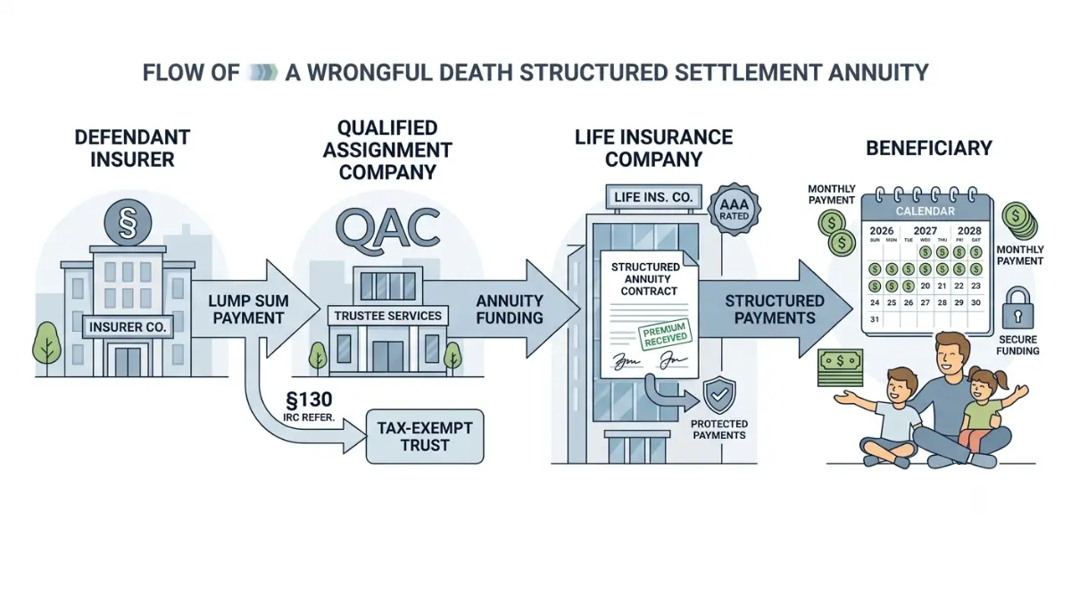 wrongful death structured settlement annuity mechanism and qualified assignment payment process