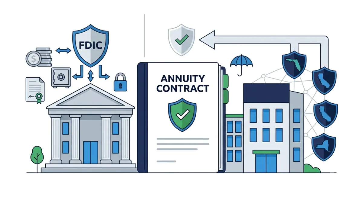 Annuity Company Fails comparison between FDIC insurance for bank deposits and state guaranty association protection for annuity contracts