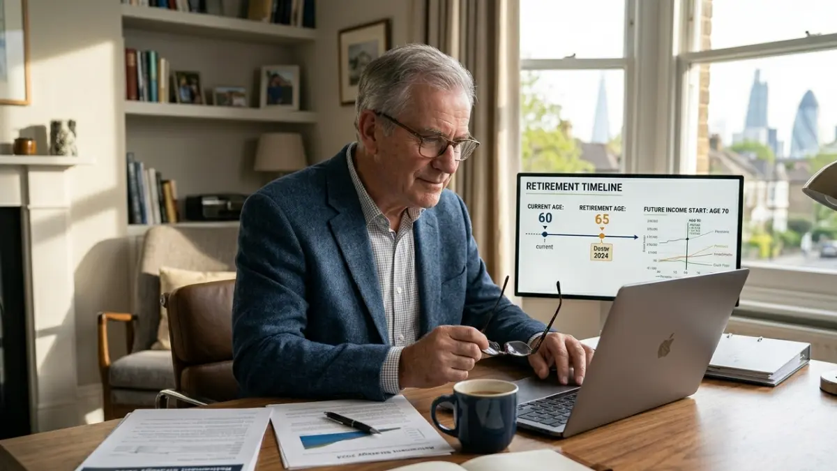 deferred income annuity planning timeline showing the gap between purchase date and future retirement income start date