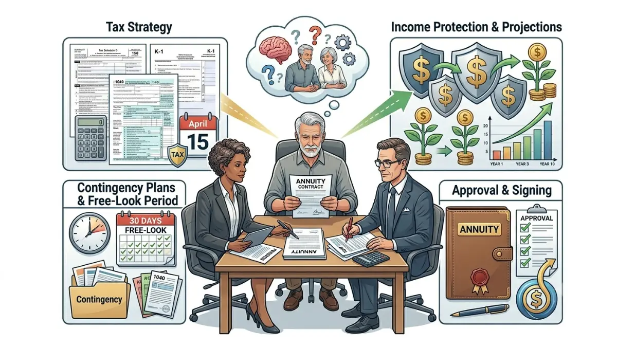 How to buy an annuity after reviewing tax rules, free-look period protections, and final contract details