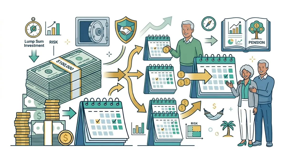 immediate annuity payout illustration showing how a $100000 investment generates monthly retirement income