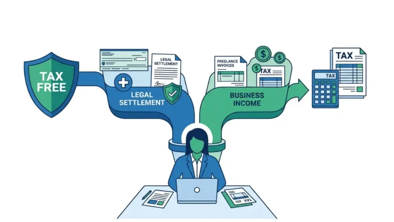 Self-employed professional separating structured settlement payments and business income for self-employment tax purposes