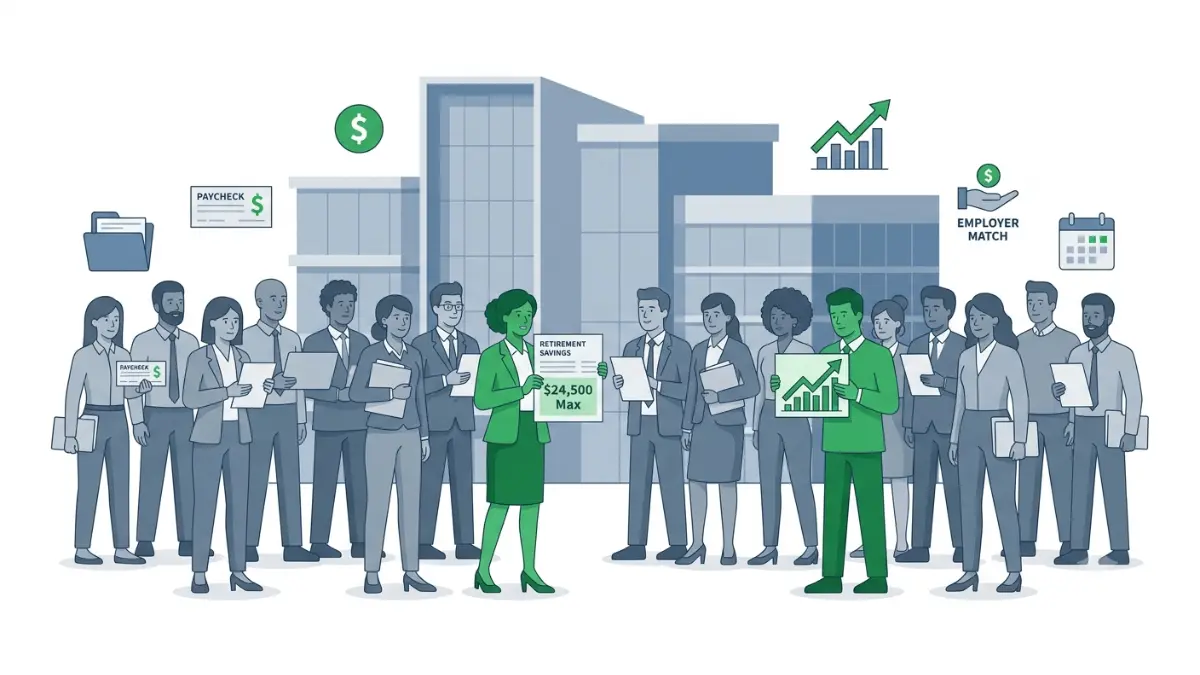 401(k) illustration showing that only a small percentage of workers max out their annual retirement contributions in 2026