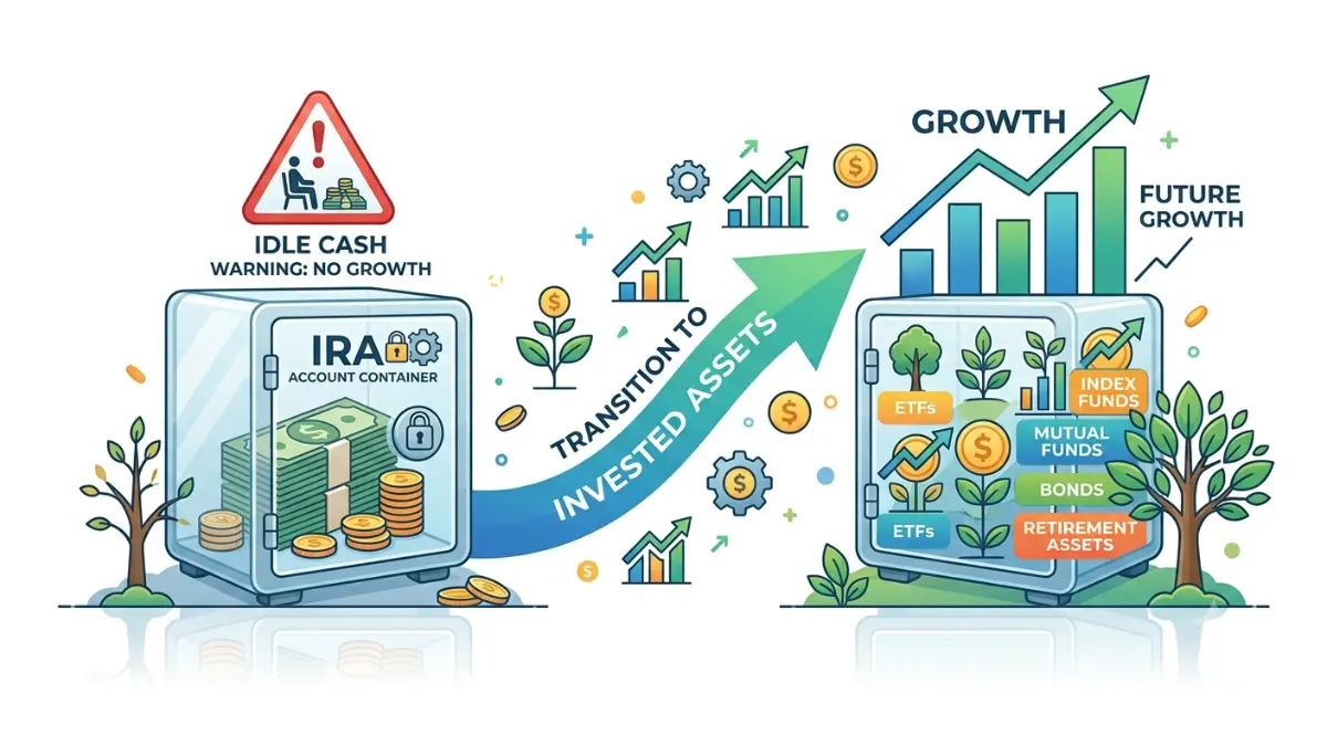 Open an IRA and learn why investing your contributions is essential for long-term retirement growth