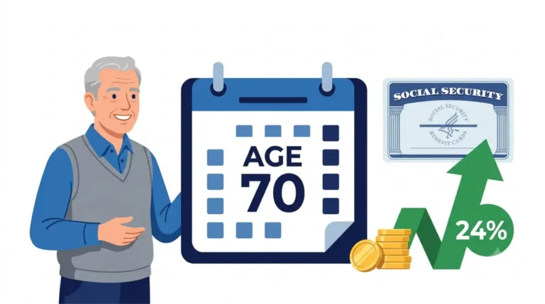 Social Security benefits increase by 24% when eligible retirees wait until age 70