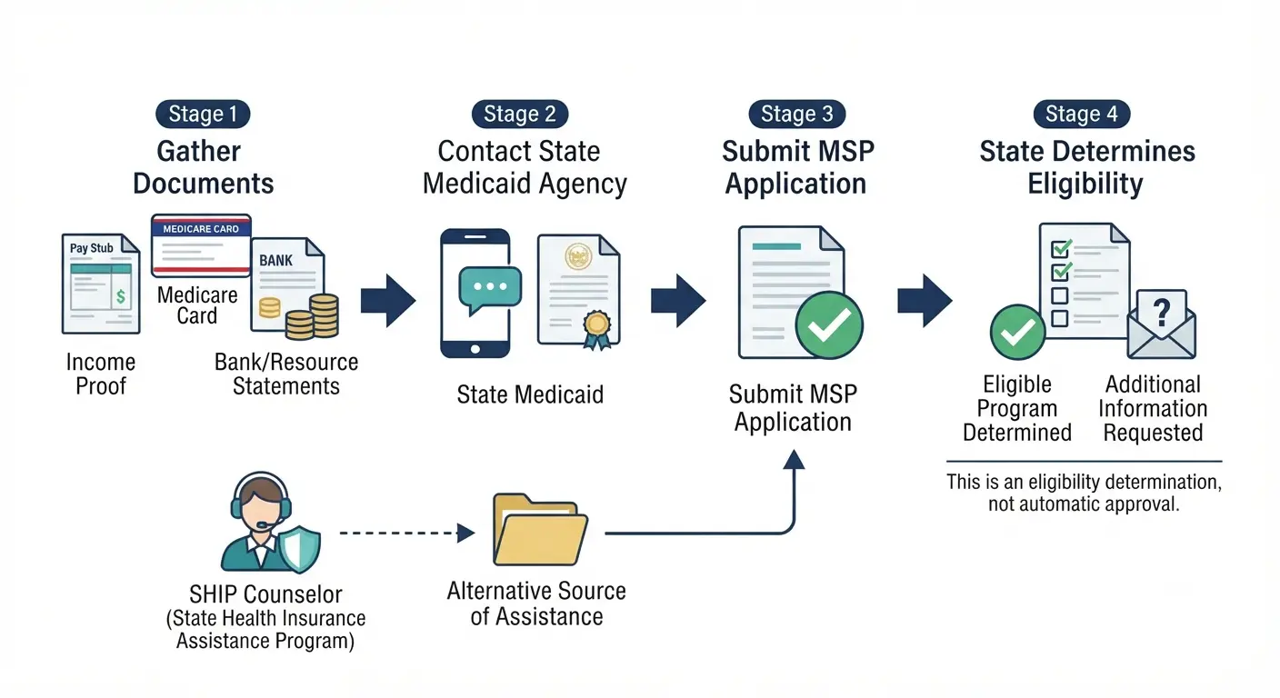 Medicare Savings Program Income Limits and steps to apply through a state Medicaid agency