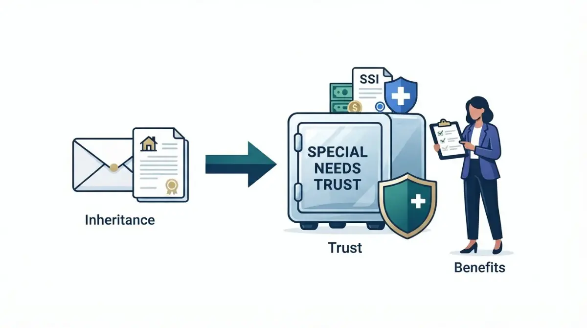 Special Needs Trust receiving an inheritance to help protect SSI and Medicaid benefits