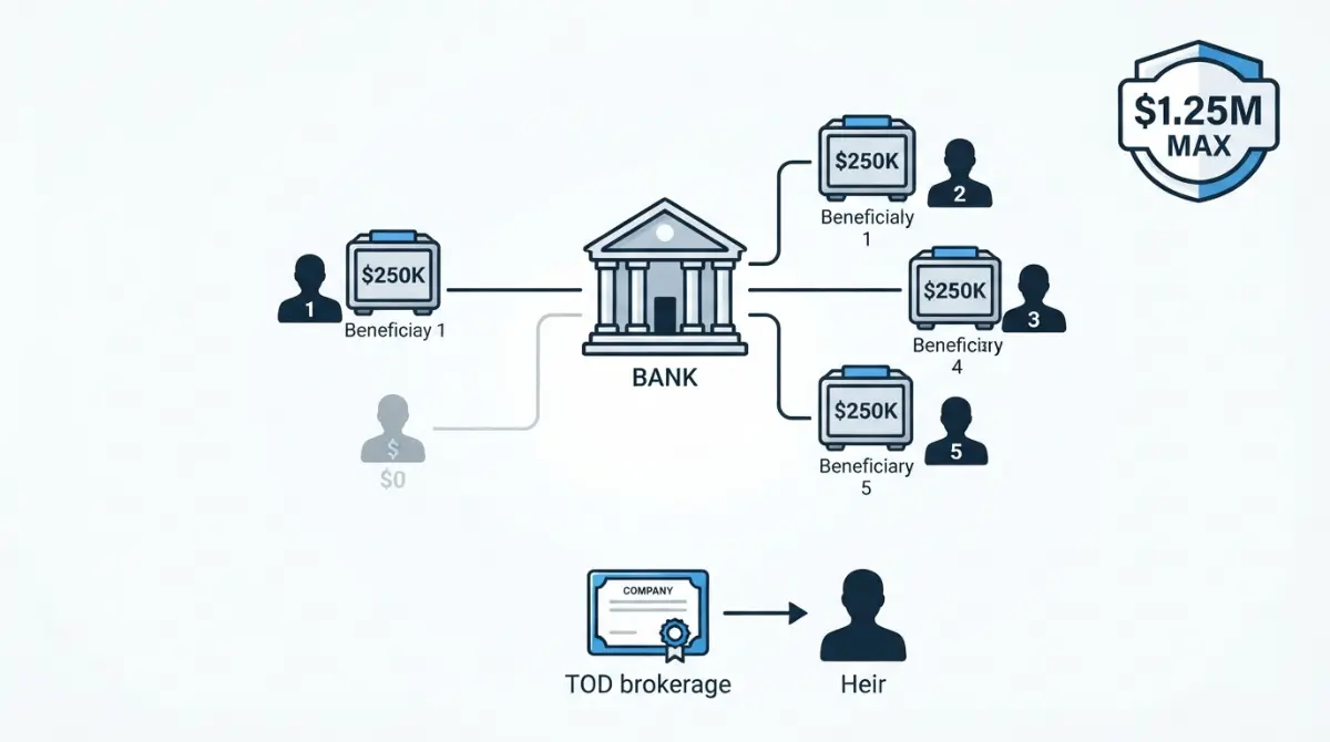 “FDIC coverage for POD accounts helps you avoid probate on bank deposits up to $1.25 million”