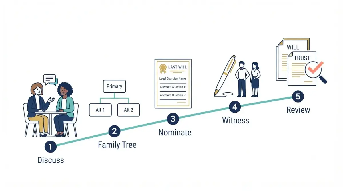 Five steps for naming a guardian for a Minor child in a will